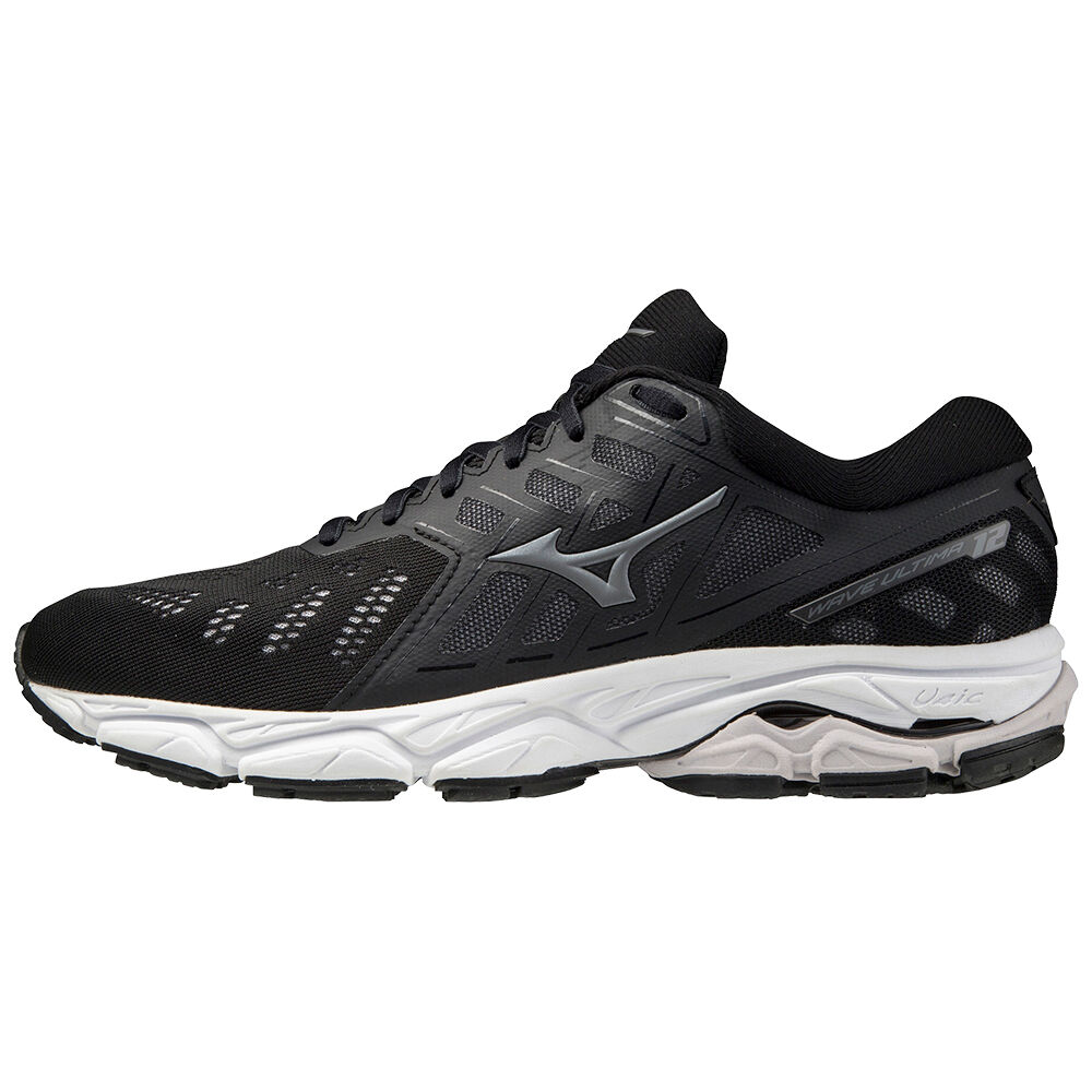 Womens Mizuno Wave Ultima 12 Running Shoes Black/White Philippines (MYKXBN617)